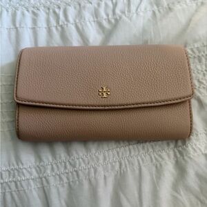 Tory Burch Blush Leather Wristlet